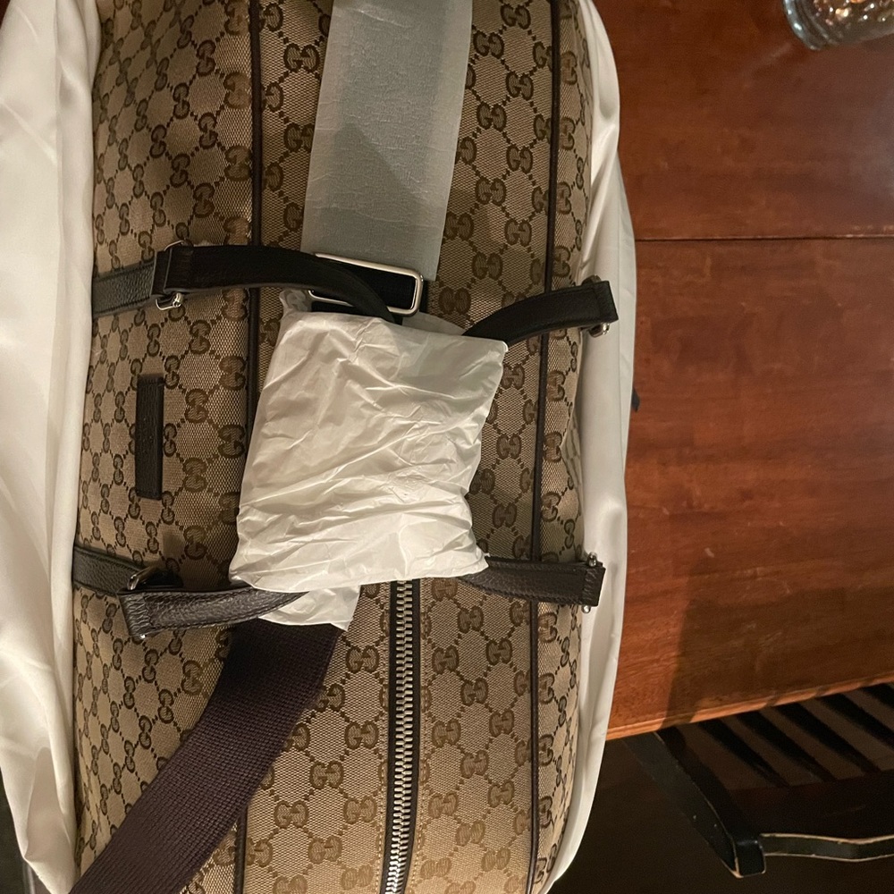 Gucci Duffle Gg Monogram Luggage Multicolor Canvas Weekend/Travel Bag